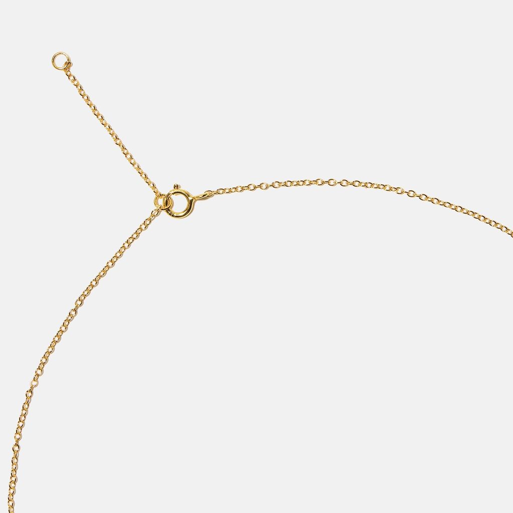 Guldpläterat halsband bokstav D - 42+3 cm