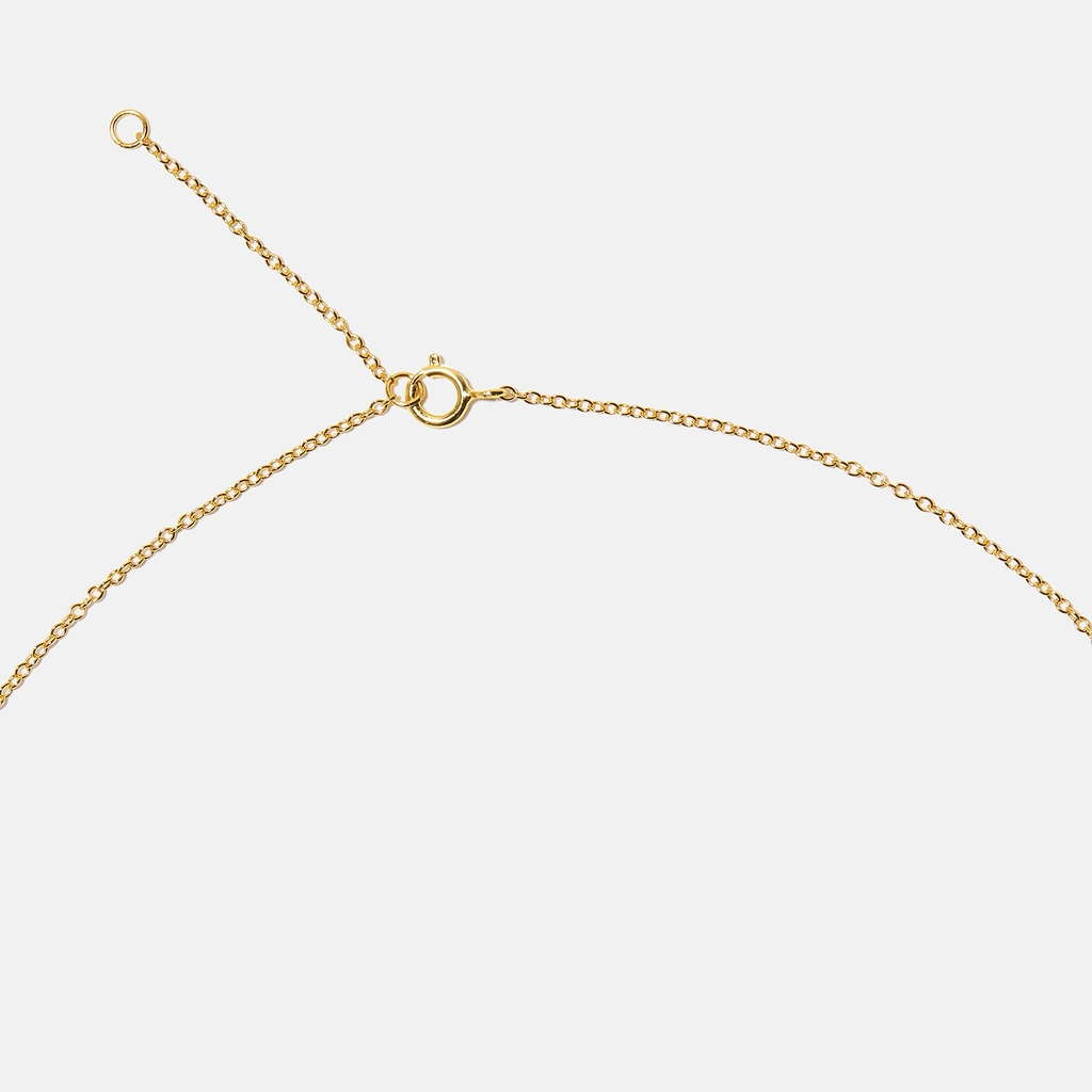 Guldpläterat halsband bokstav E - 42+3 cm