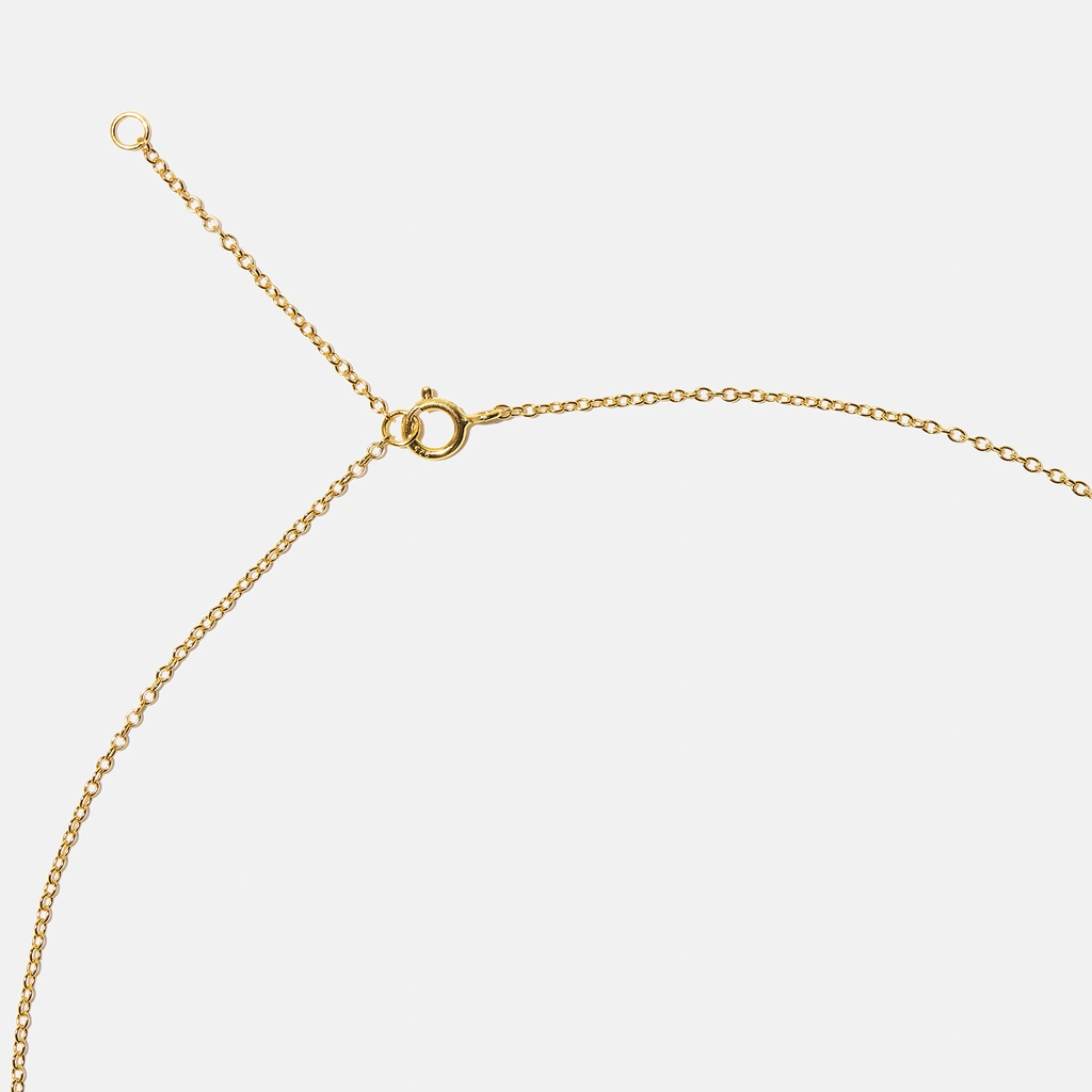 Guldpläterat halsband bokstav H - 42+3 cm