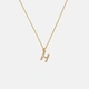 Guldpläterat halsband bokstav H - 42+3 cm