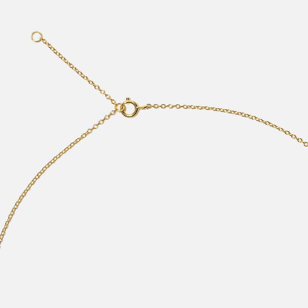 Guldpläterat halsband bokstav J - 42+3 cm