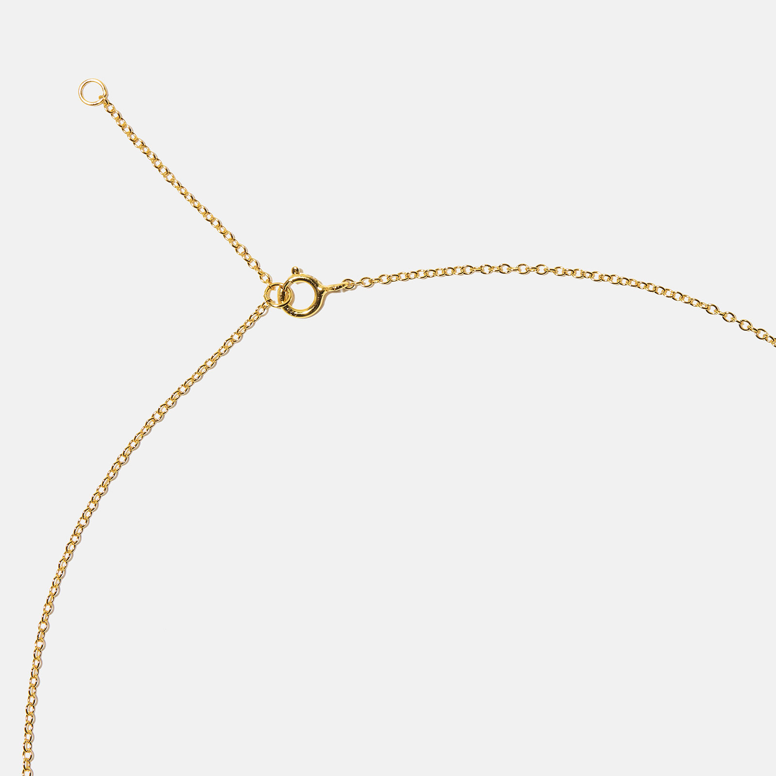 Guldpläterat halsband bokstav K - 42+3 cm