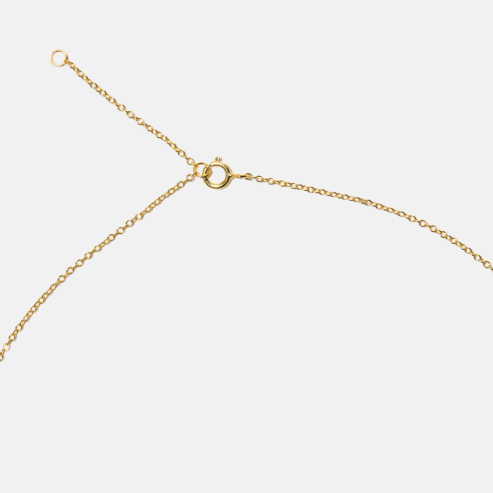 Guldpläterat halsband bokstav M - 42+3 cm