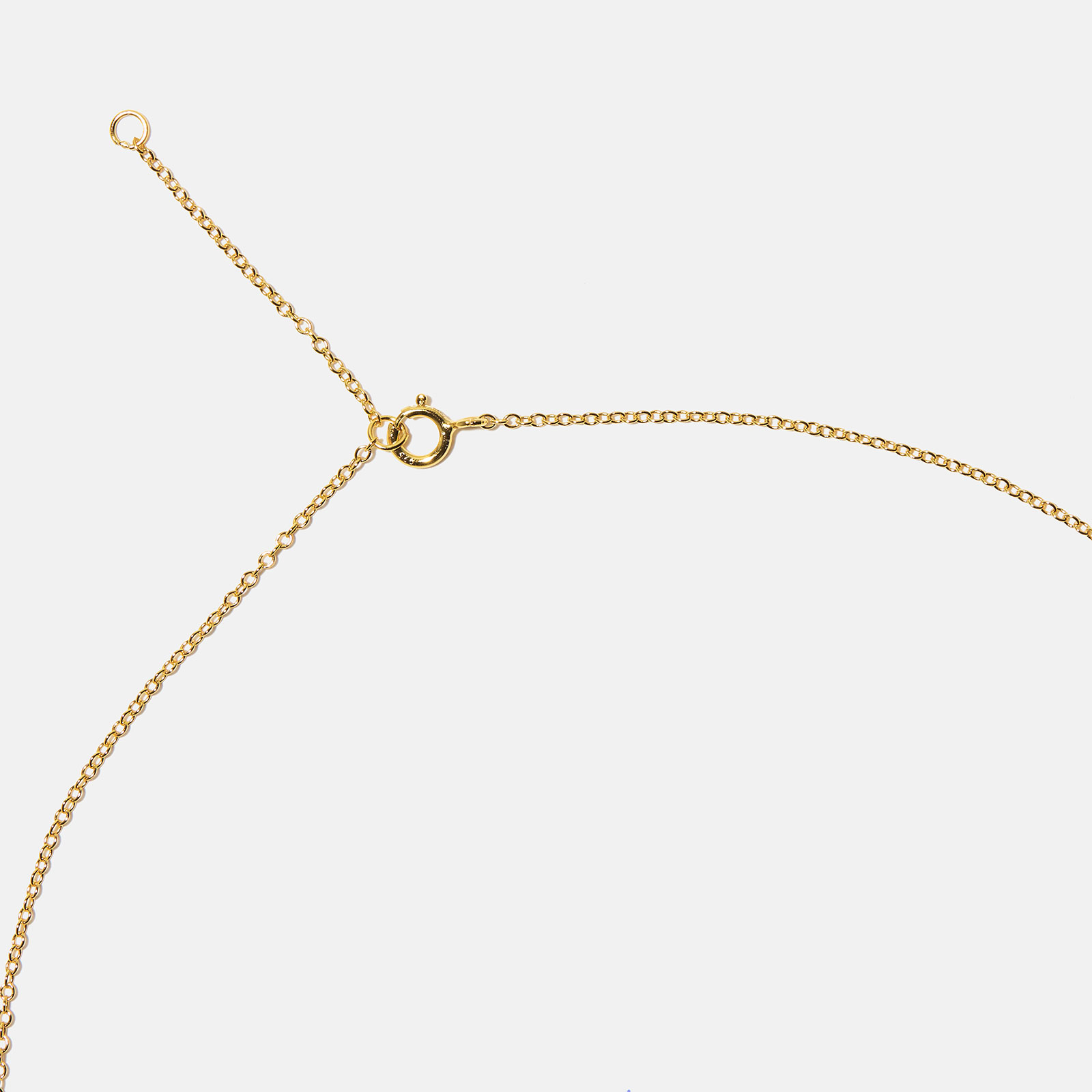 Guldpläterat halsband bokstav N - 42+3 cm