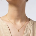 Guldpläterat halsband bokstav O - 42+3 cm