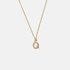 Guldpläterat halsband bokstav Q - 42+3 cm