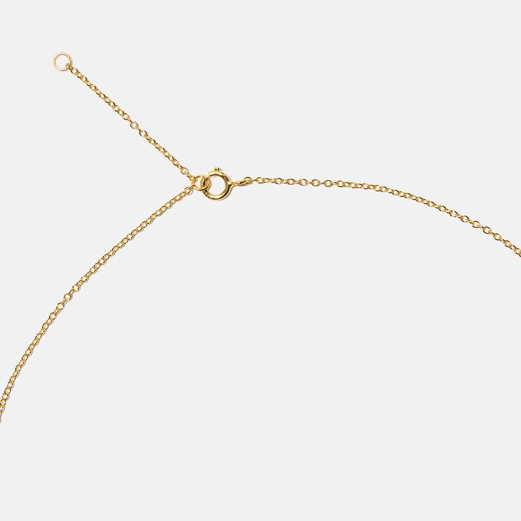 Guldpläterat halsband bokstav T - 42+3 cm