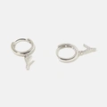 Örhängen äkta silver - hoops, bokstav W
