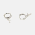 Örhängen äkta silver - hoops, bokstav T