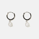 Örhängen äkta silver - hoops, bokstav Q