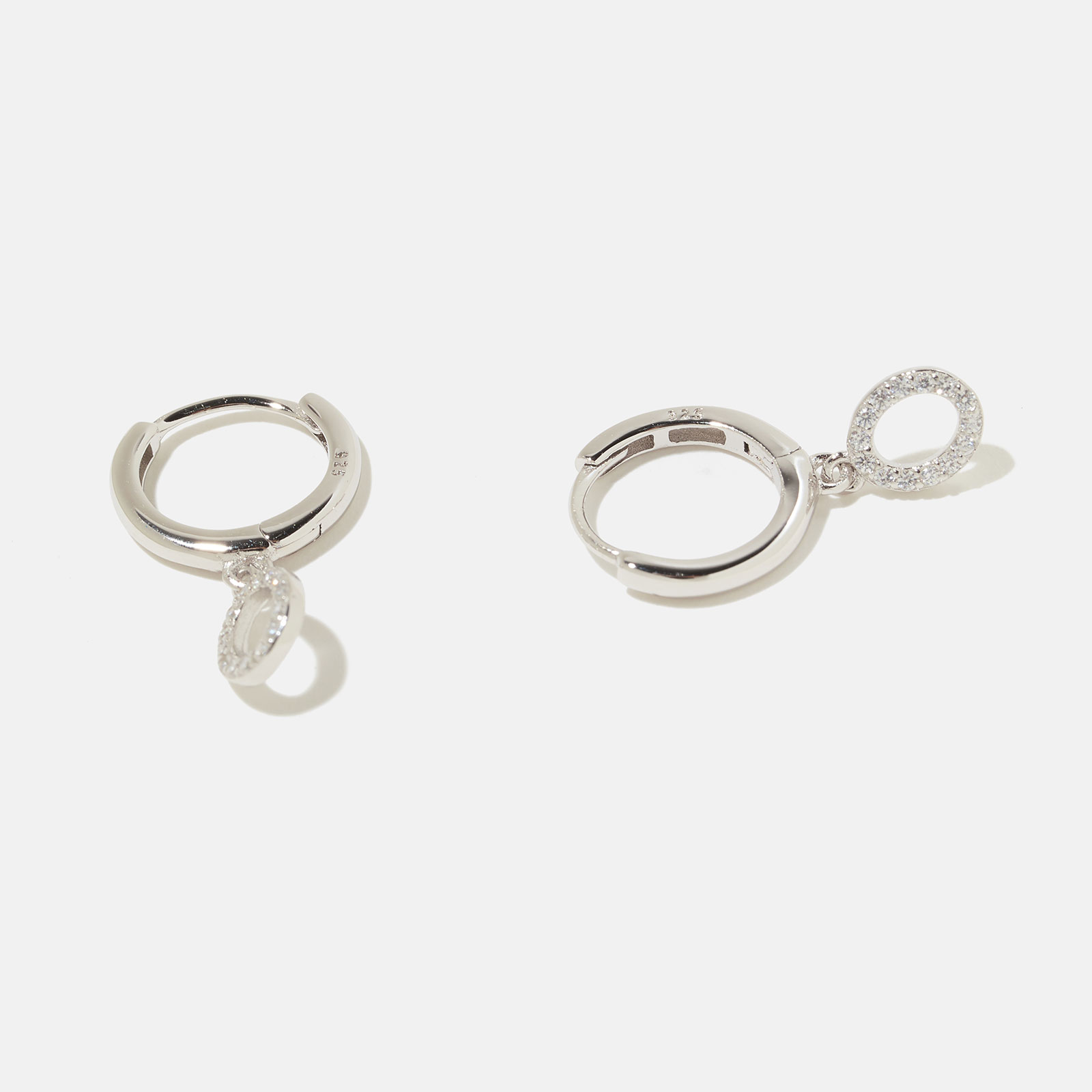 Örhängen äkta silver - hoops, bokstav O