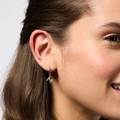 Örhängen äkta silver - hoops, bokstav M