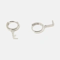 Örhängen äkta silver - hoops, bokstav L