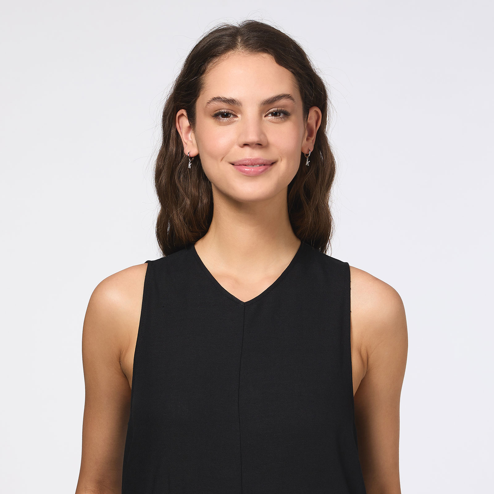 Örhängen äkta silver - hoops, bokstav K