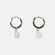 Örhängen äkta silver - hoops, bokstav D