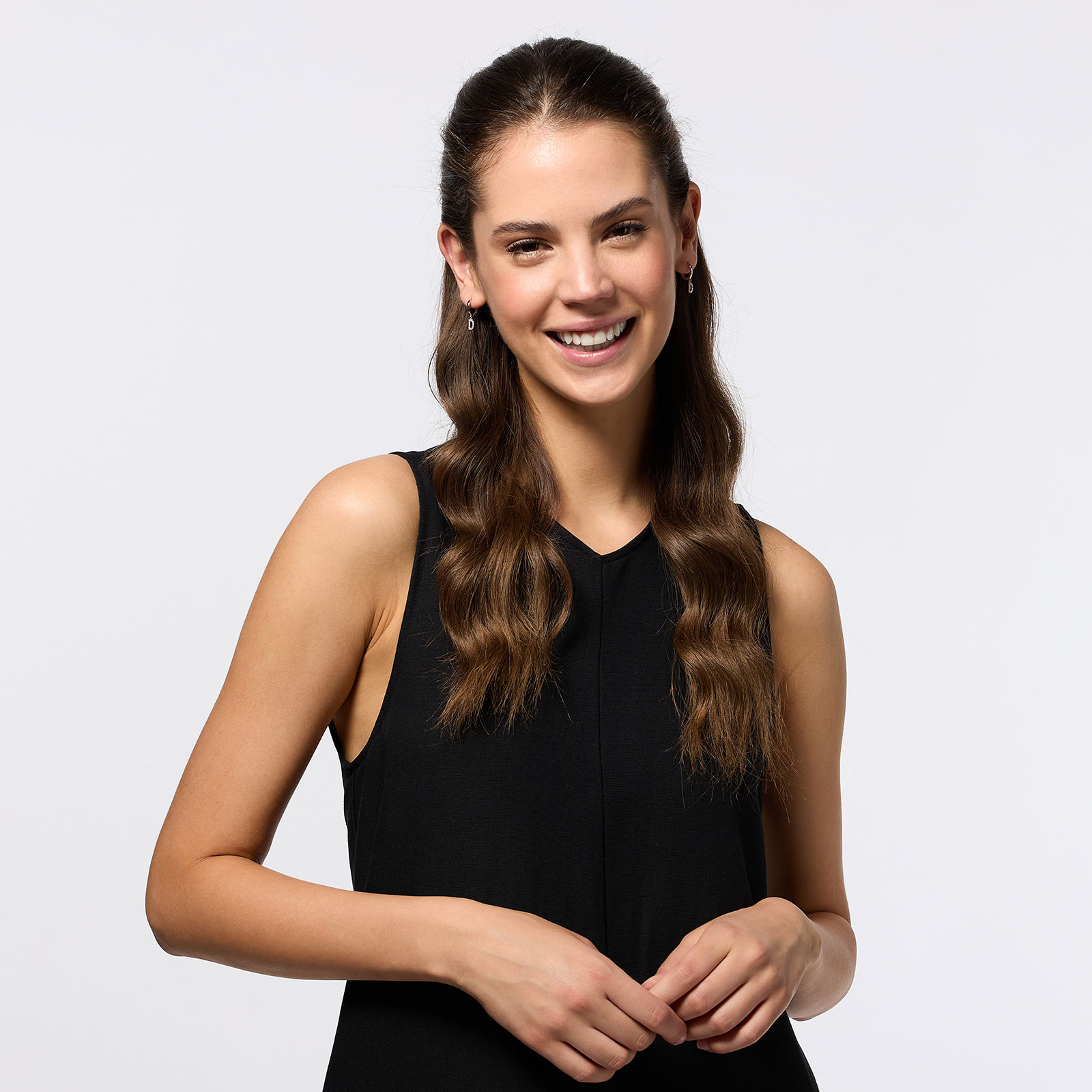 Örhängen äkta silver - hoops, bokstav D