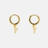 Guldpläterade silverörhängen - hoops Y