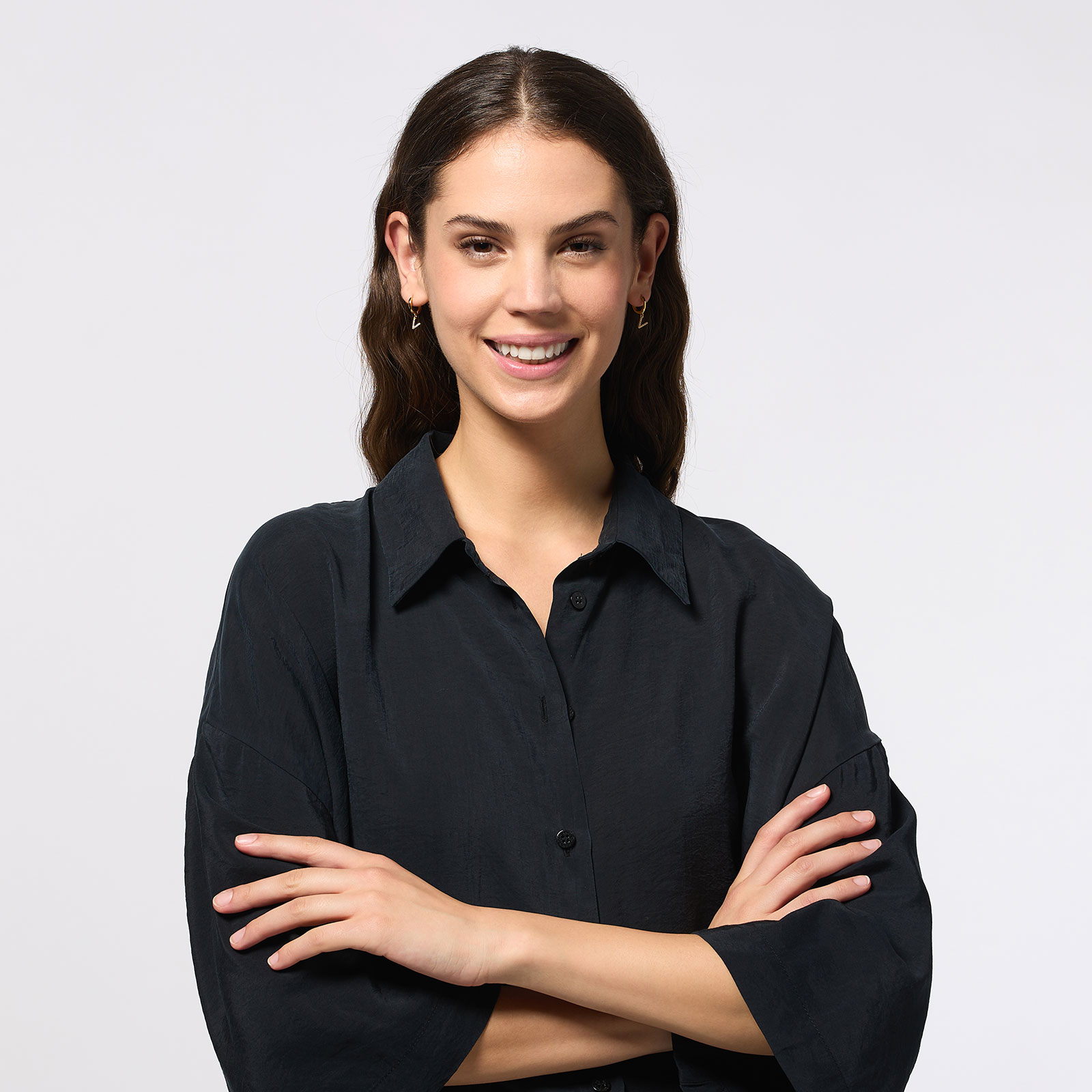 Guldpläterade silverörhängen - hoops V