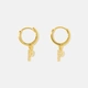 Guldpläterade silverörhängen - hoops P