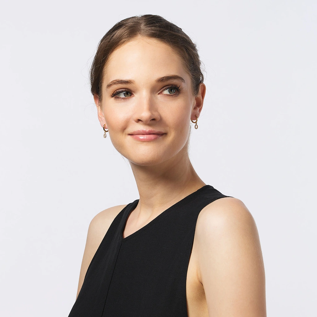 Guldpläterade silverörhängen - hoops O