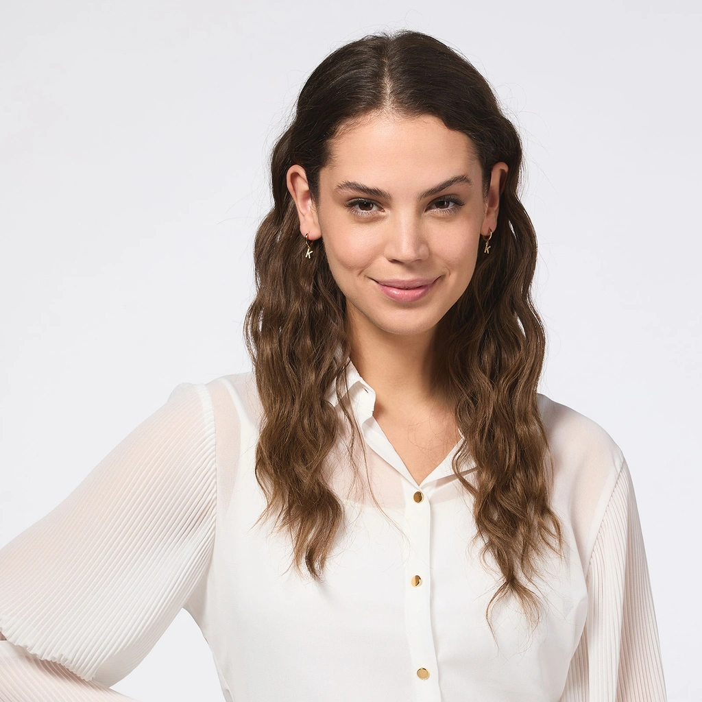 Guldpläterade silverörhängen - hoops K