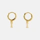 Guldpläterade silverörhängen - hoops I