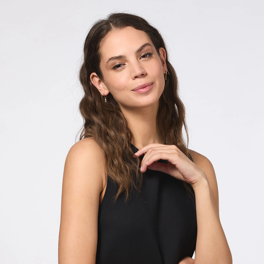 Guldpläterade silverörhängen - hoops I