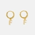 Guldpläterade silverörhängen - hoops F