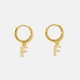 Guldpläterade silverörhängen - hoops F