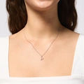 Halsband äkta silver, bokstav V - 42+3 cm