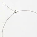 Halsband äkta silver, bokstav U - 42+3 cm