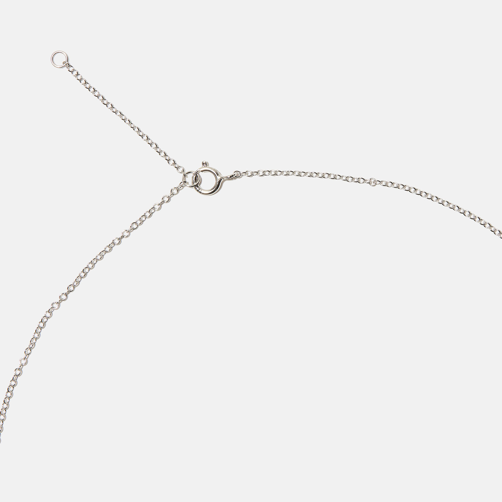 Halsband 925 Sterling Silver, bokstav S - 42+3 cm