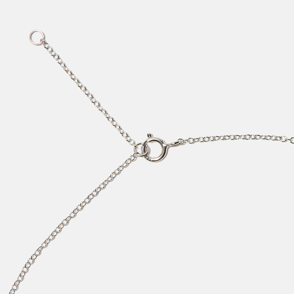 Halsband äkta silver, bokstav R - 42+3 cm