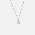 Halsband äkta silver, bokstav Q - 42+3 cm
