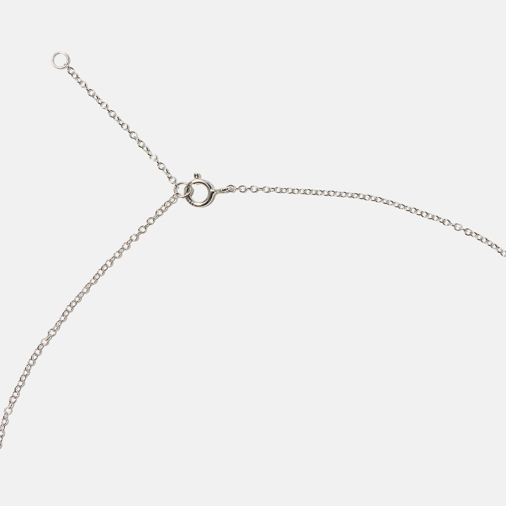 Halsband äkta silver, bokstav Q - 42+3 cm