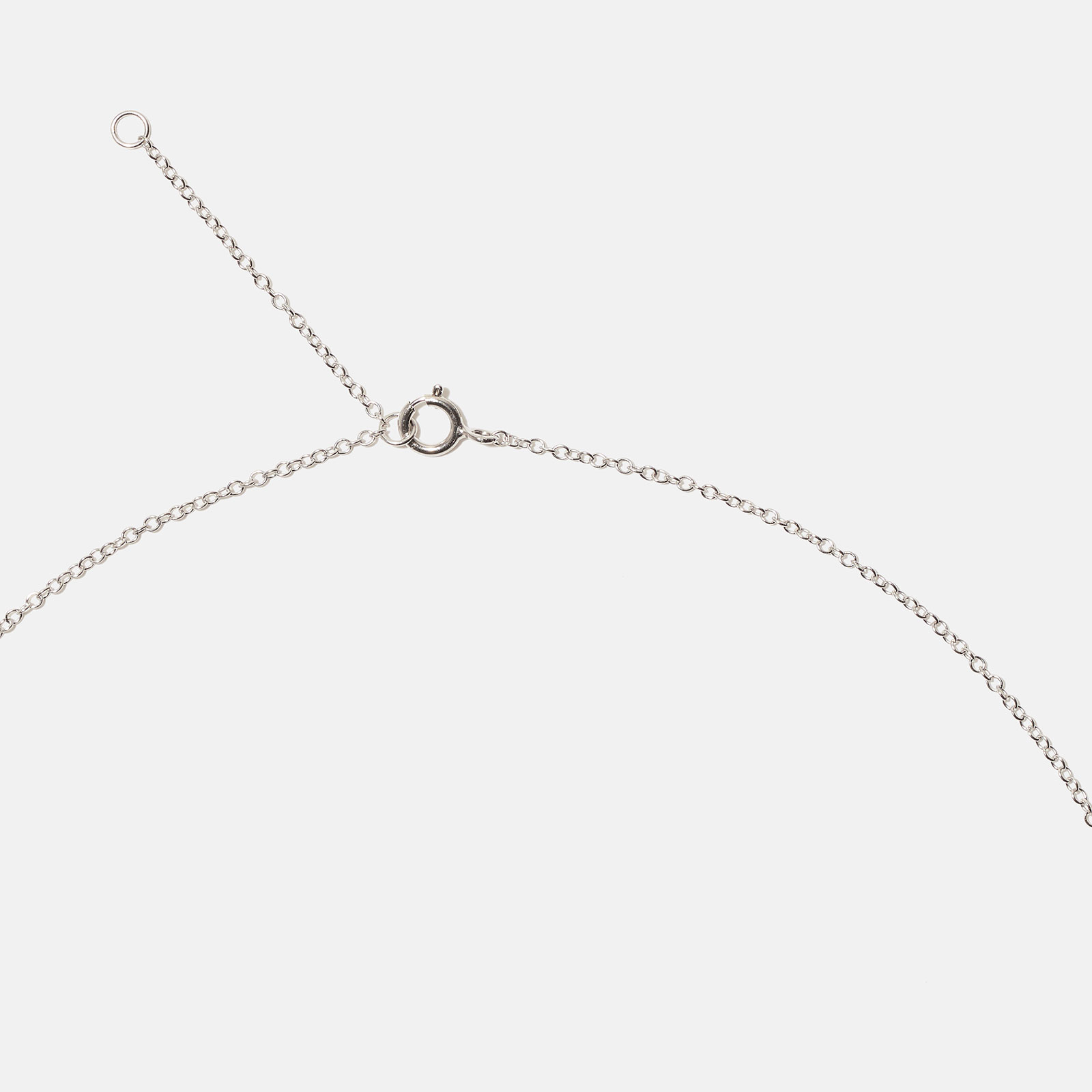 Halsband äkta silver, bokstav P - 42+3 cm