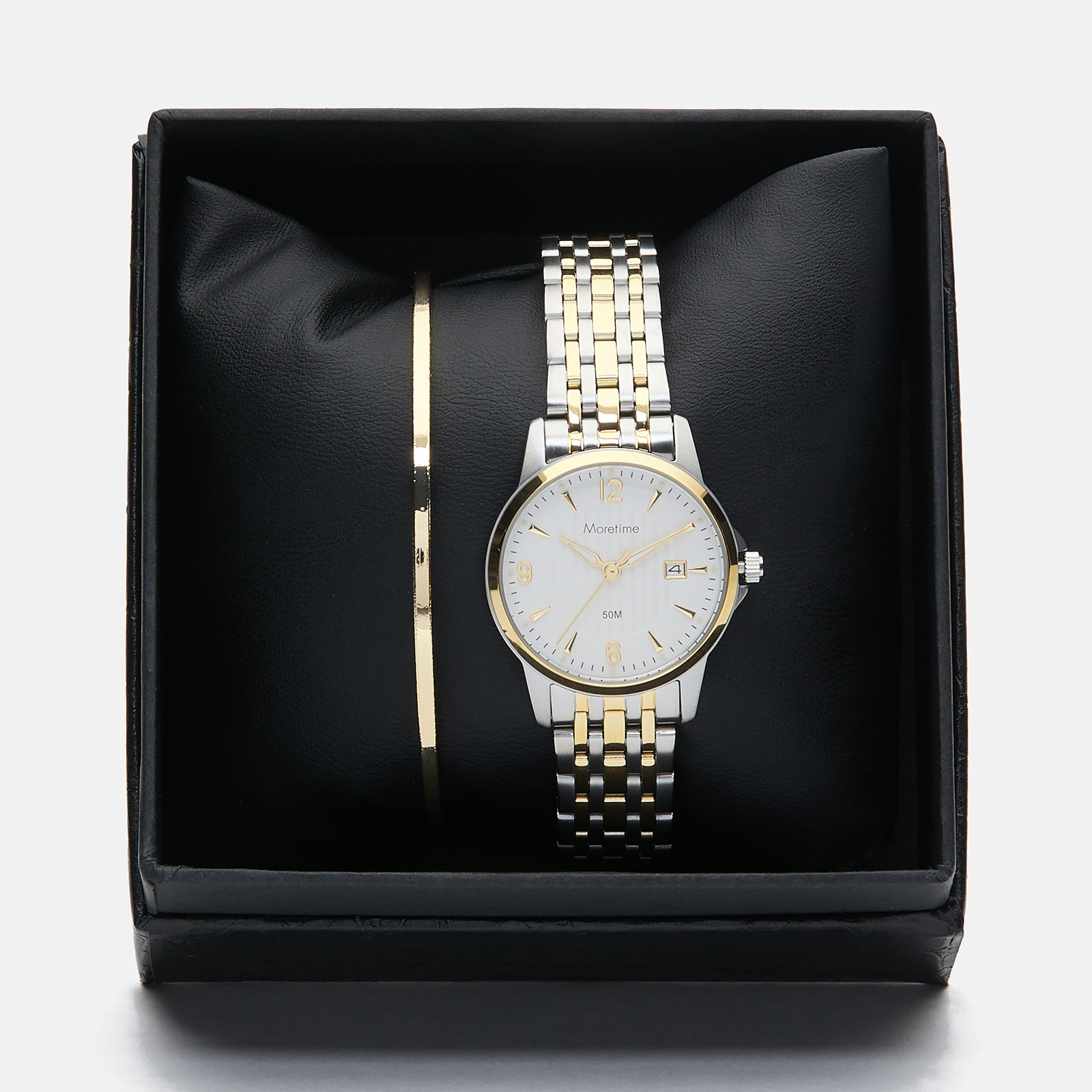 Moretime damklocka - set med armband, bicolor, 28 mm