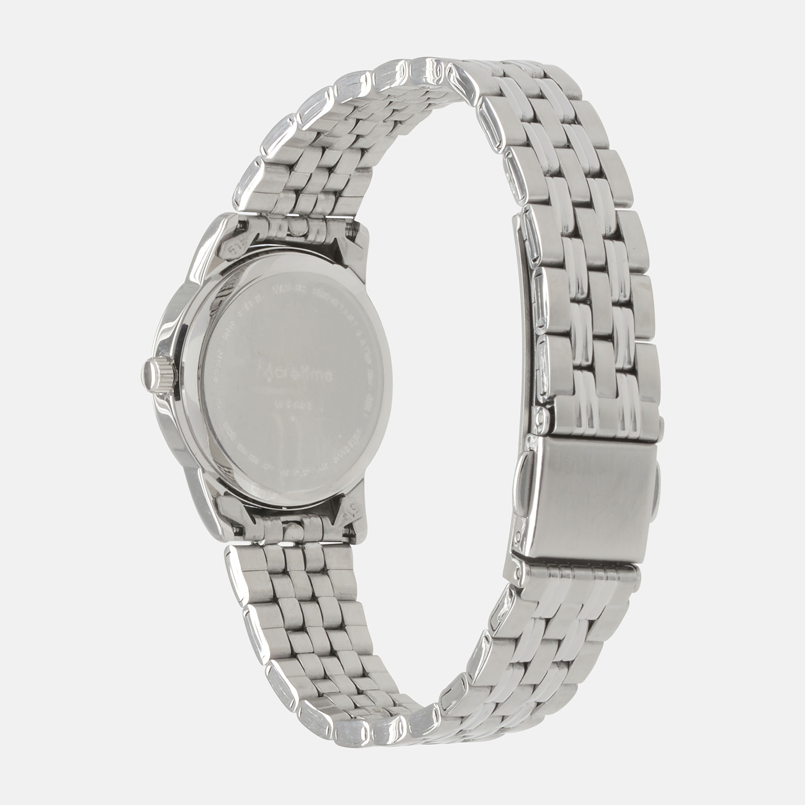 Moretime damklocka - datum, silver/vit, 26 mm