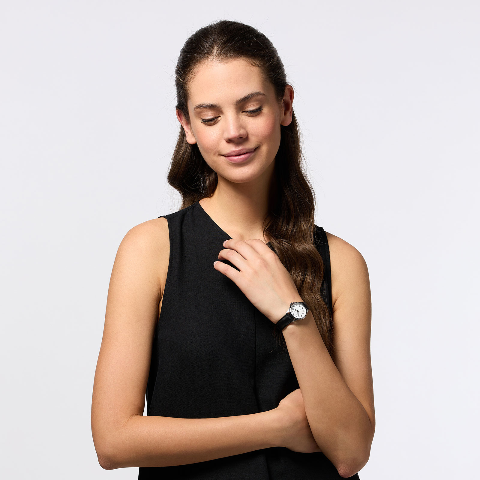 Moretime damklocka - silver/svart, 27 mm