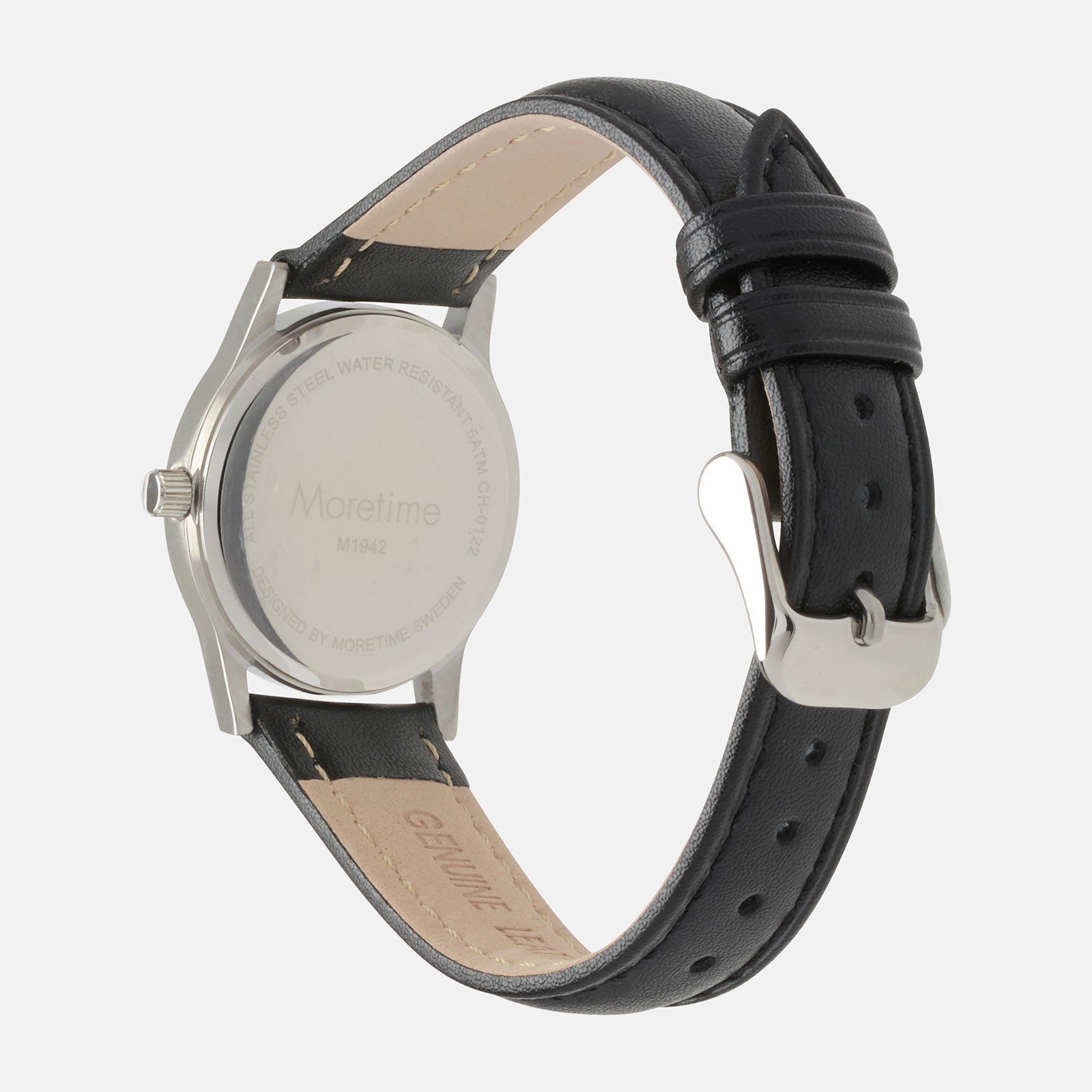 Moretime damklocka - silver/svart, 27 mm