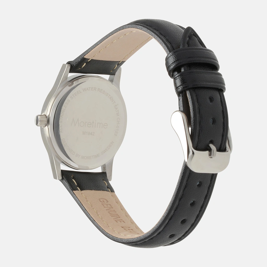 Moretime damklocka - silver/svart, 27 mm