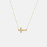 Halsband 18k guld, liggande kors - 42+3 cm