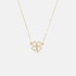 Halsband 18k guld, fyrklöver - 42+3 cm