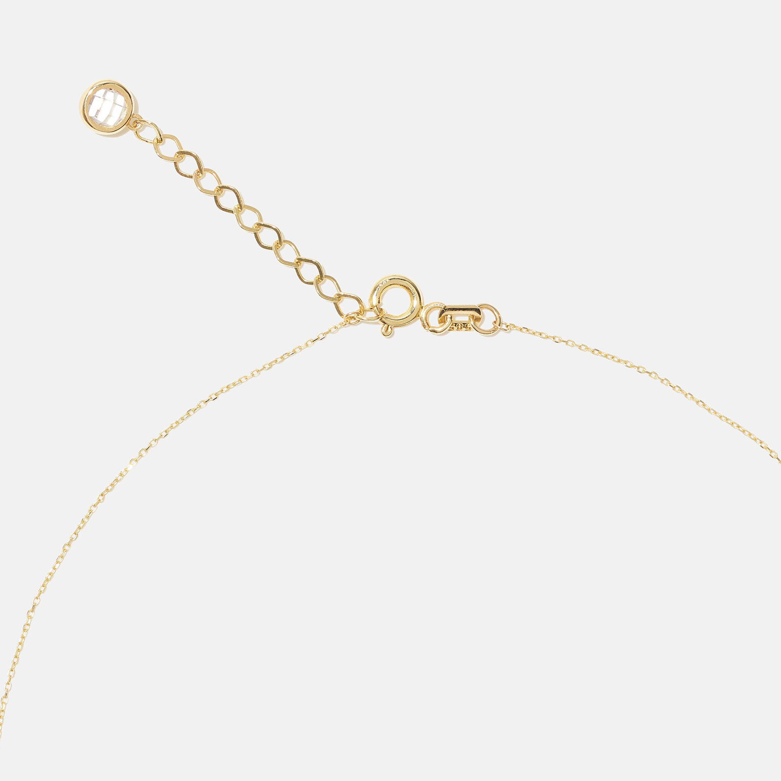 Halsband 18k guld, tre infinitysymboler - 42+3 cm