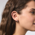 Örhängen 925 Sterling Silver - mönstrade hoops