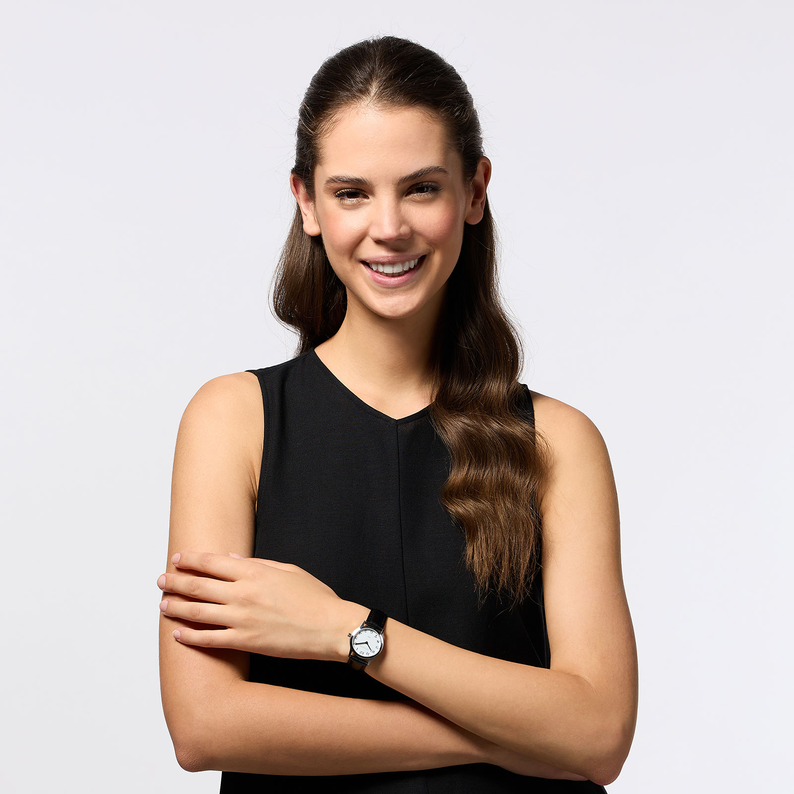 Moretime damklocka - silver/svart, 29 mm