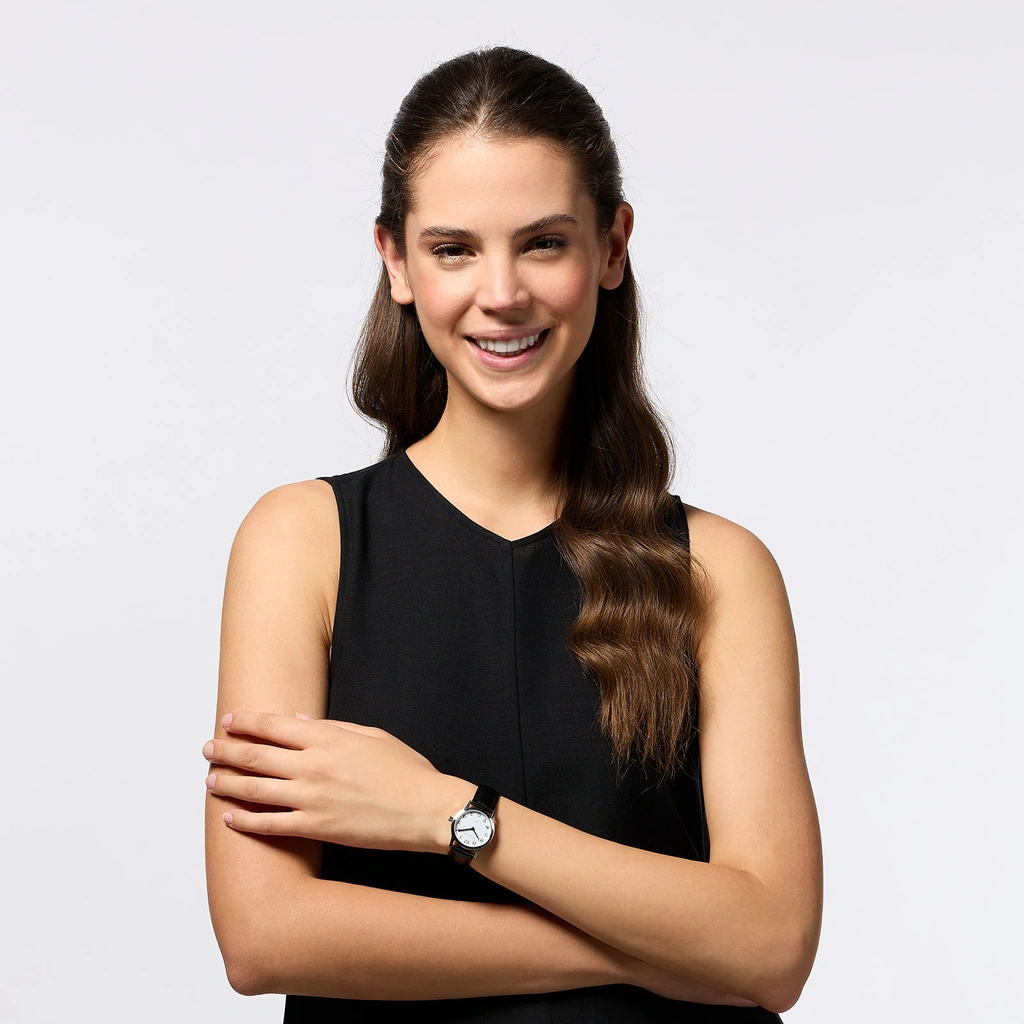 Moretime damklocka - silver/svart, 29 mm