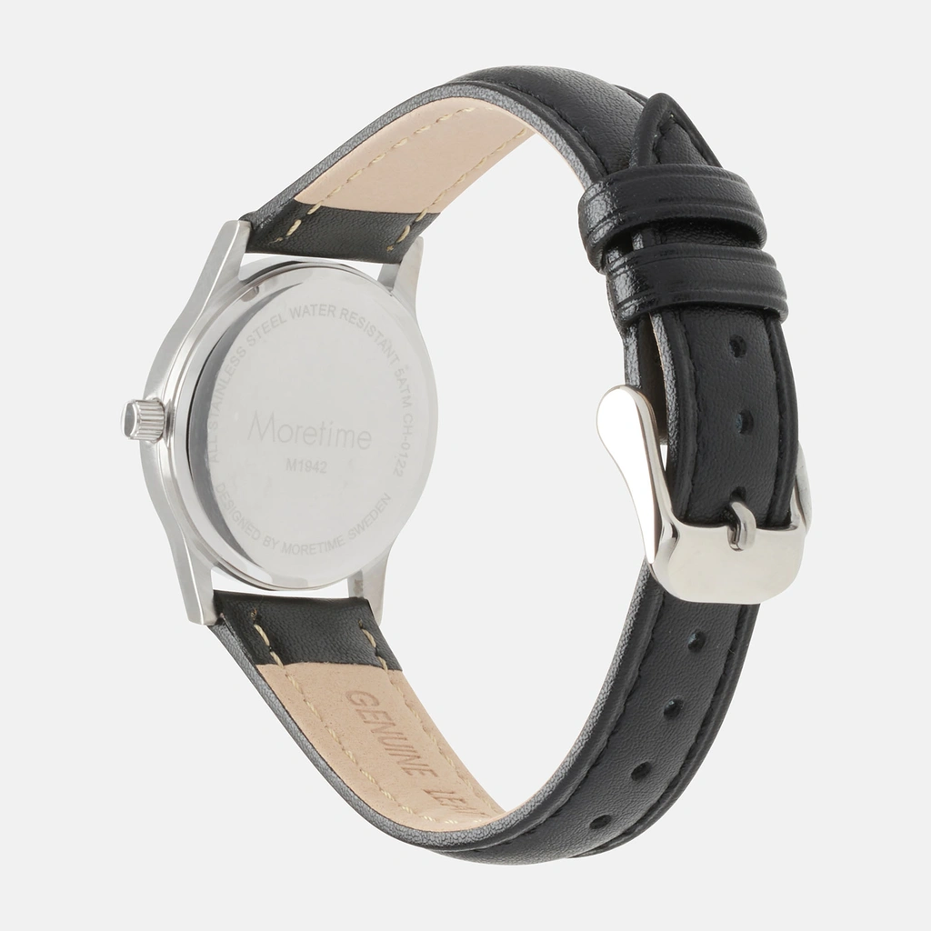 Moretime damklocka - silver/svart, 29 mm