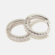 Örhängen äkta silver - glittriga hoops 15 mm