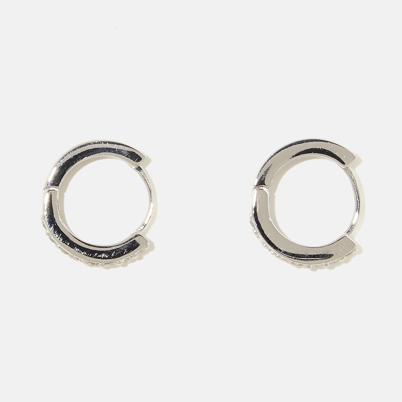 Örhängen äkta silver - glittriga hoops 12 mm